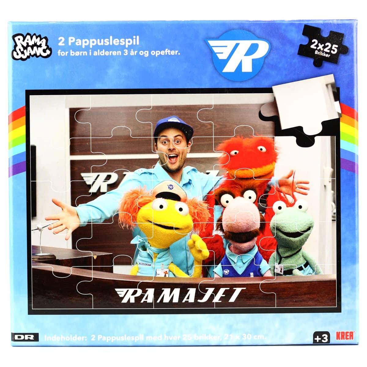 DR Puslespil 2 x 25 brikker med motiv af Ramajetterne