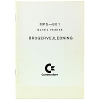 Dansk vejledning til Commodore MPS-801 Matrixprinter
