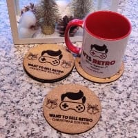 Want To Sell Retro Coaster med logo - Christmas Edition